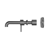 Zen Ss316L Wall Basin/Bath Nero Mixer 230mm Spout Trim Kits Only - Graphite