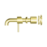 Zen Ss316L Wall Basin/Bath Nero Mixer 185mm Spout Trim Kits Only - Brushed Gold