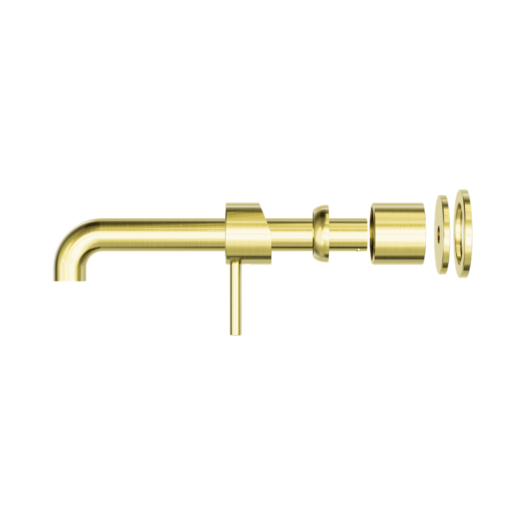 Zen Ss316L Wall Basin/Bath Nero Mixer 230mm Spout Trim Kits Only - Brushed Gold