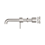 Zen Ss316L Wall Basin/Bath Nero Mixer 230mm Spout Trim Kits Only - Brushed Nickel