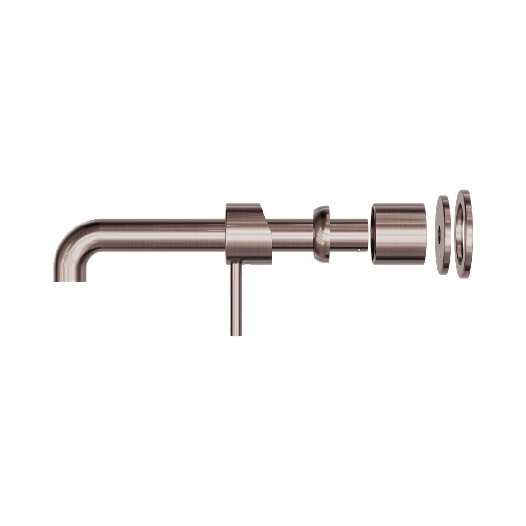 Zen Ss316L Wall Basin/Bath Nero Mixer 230mm Spout Trim Kits Only - Brushed Bronze