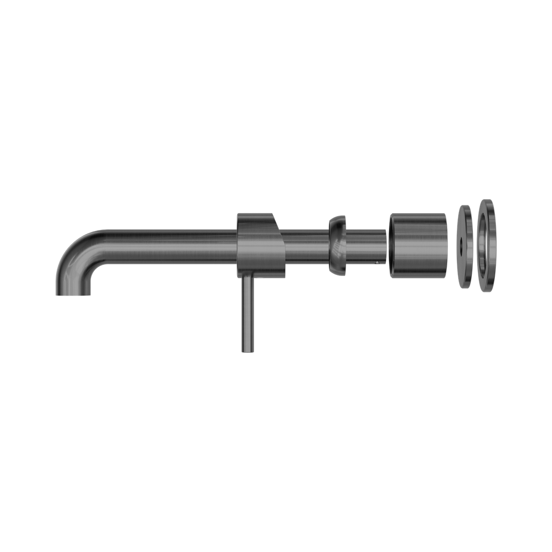 Zen Ss316L Wall Basin/Bath Nero Mixer 230mm Spout Trim Kits Only - Graphite