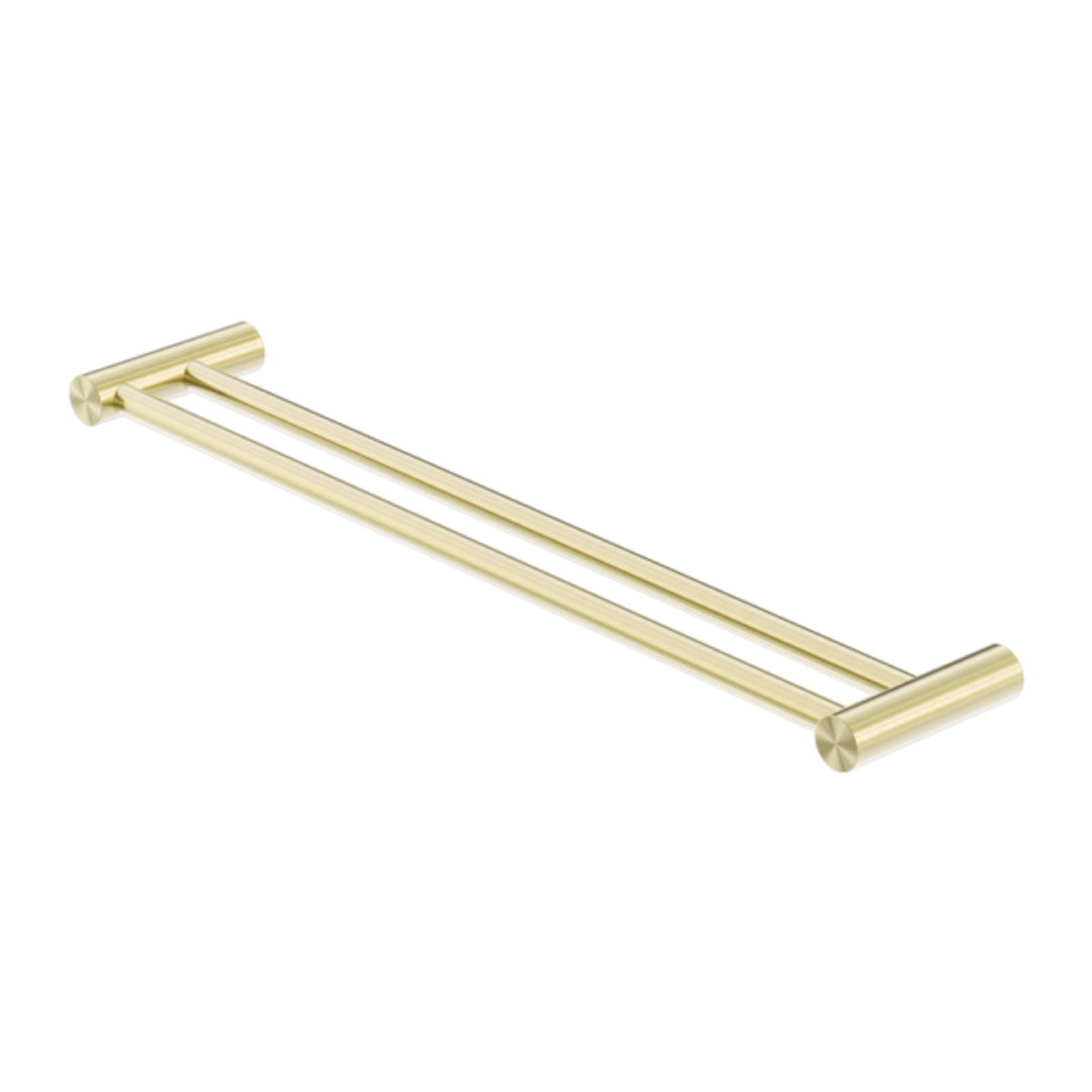 Nero Zen Ss316L Double Towel Rail 800mm - Brushed Gold