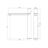 Nero Pure Ss316L Tall Basin Mixer - Graphite