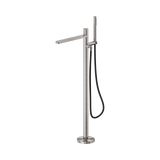 Nero Pure Ss316L Progressive Freestanding Bath Mixer & Outdoor Shower Hose - Brushed Nickel
