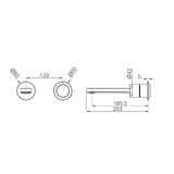 Nero Pure Ss316L Progressive Wall Basin/Bath Mixer Back Plate Trim Kits Only - Graphite