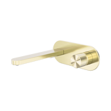 Nero Pure Ss316L Progressive Wall Basin/Bath Mixer - Brushed Gold