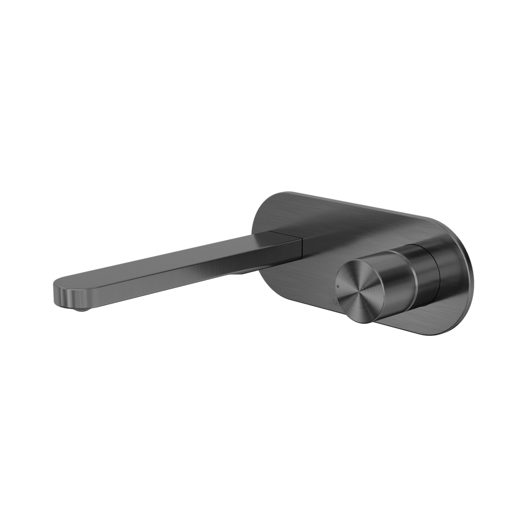 Nero Pure Ss316L Progressive Wall Basin/Bath Mixer - Graphite