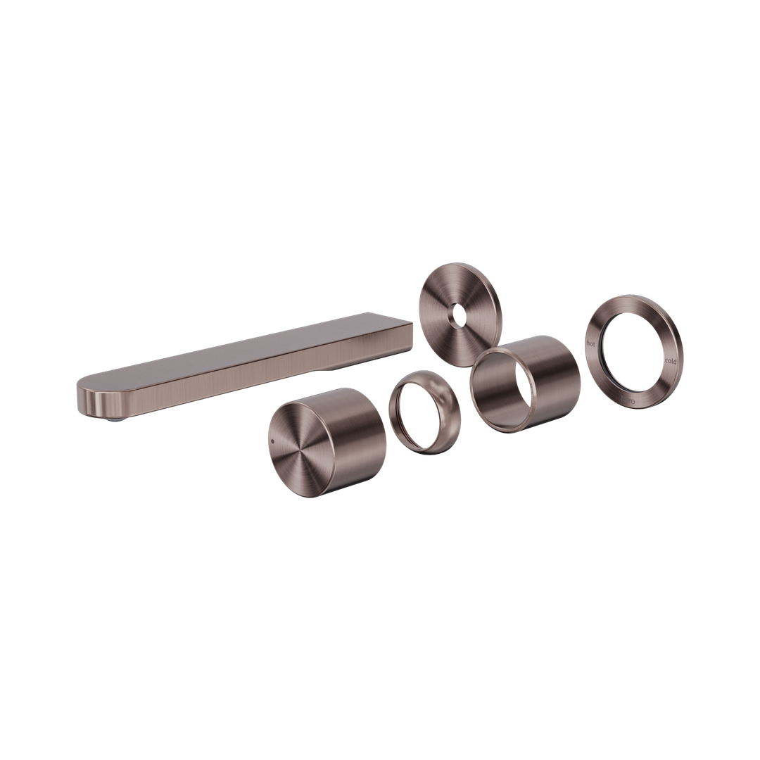 Nero Pure Ss316L Progressive Wall Basin/Bath Mixer Back Plate Trim Kits Only - Brushed Bronze