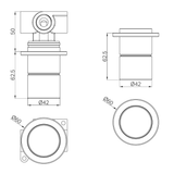 Nero Pure Ss316L Progressive Shower Mixer - Graphite