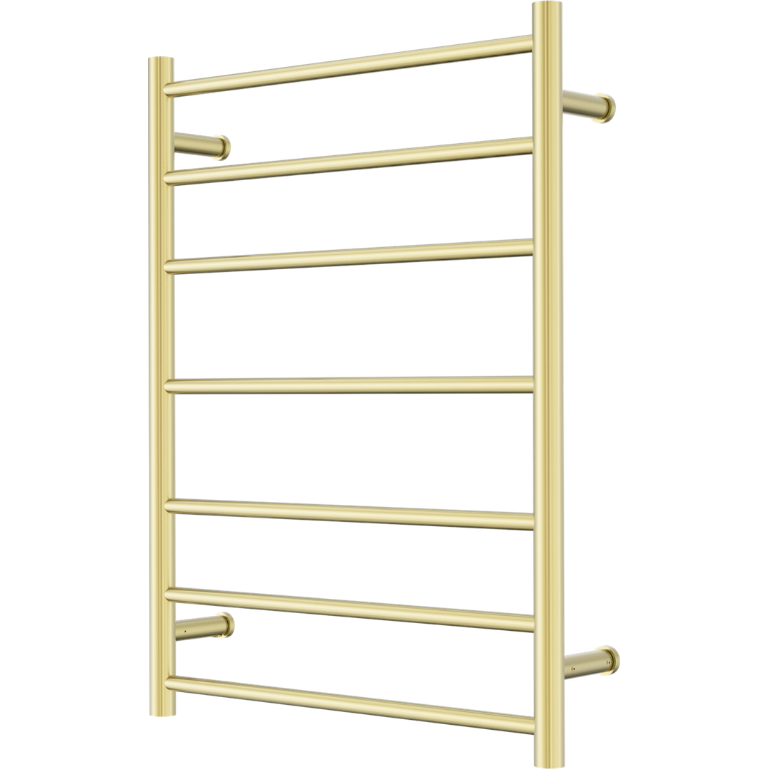 Nero Mecca 240V 7 Bar Heated Towel Ladder - Brushed Gold
