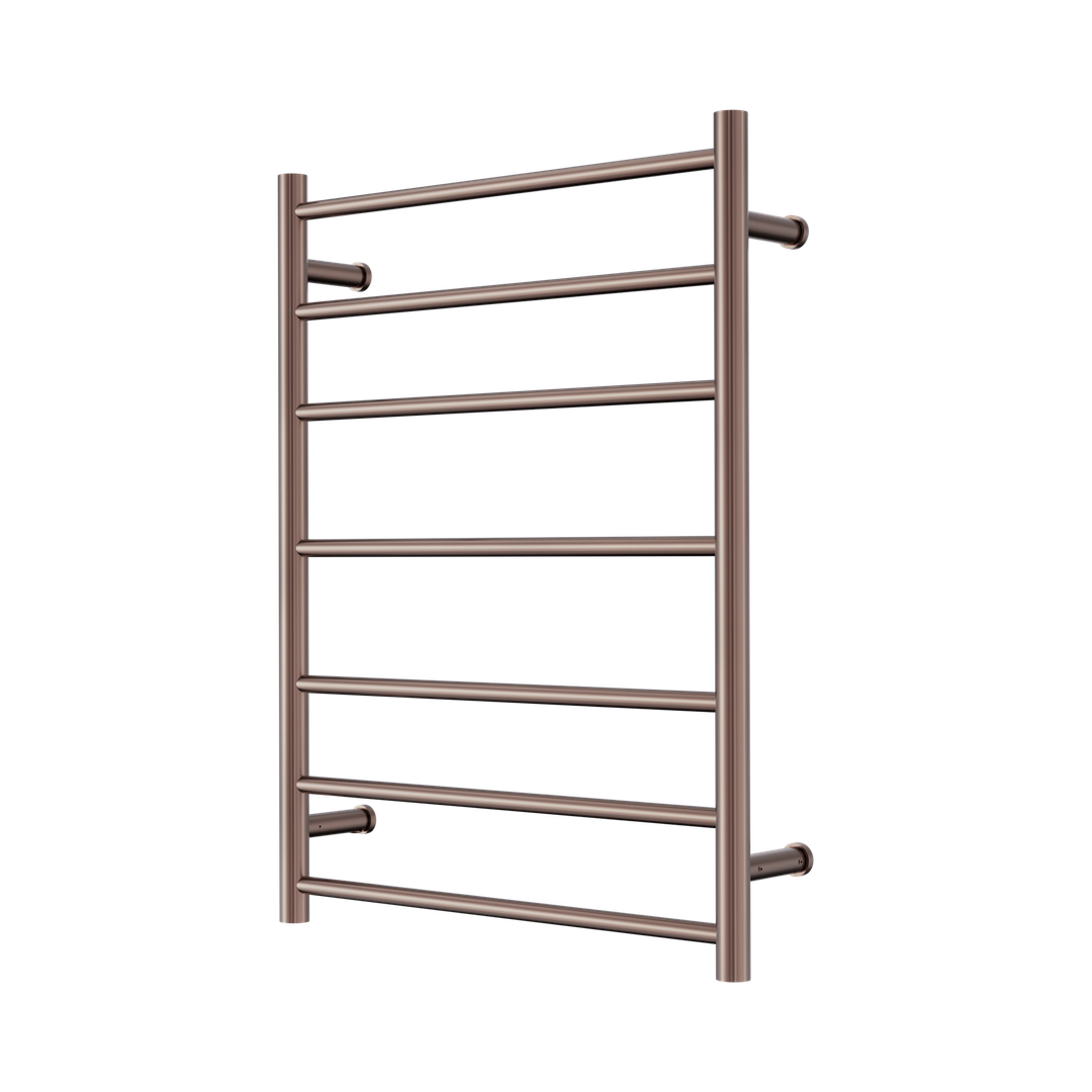 Nero Mecca 240V 7 Bar Heated Towel Ladder - Brushed Bronze