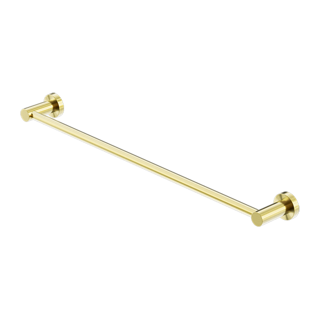 Nero Mecca Single Towel Rail 600Mm - Brushed Gold