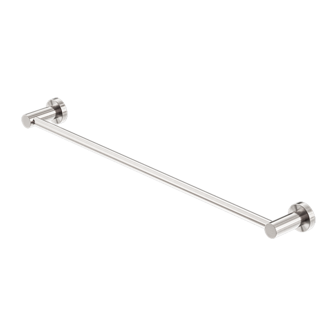 Nero Mecca Single Towel Rail 600Mm - Brushed Nickel