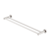 Nero Mecca Double Towel Rail 600Mm - Brushed Nickel