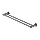 Nero Mecca Double Towel Rail 600Mm - Gunmetal