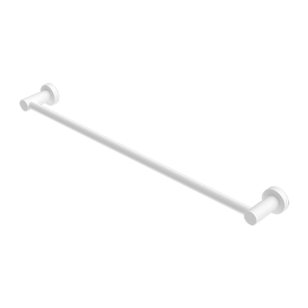 Nero Mecca Single Towel Rail 600Mm Matt White