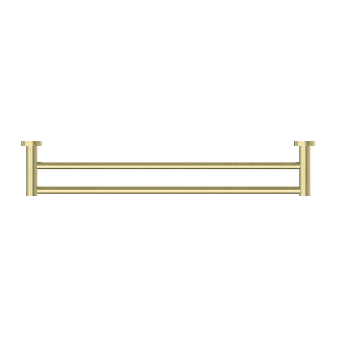 Nero Mecca Double Towel Rail 600Mm - Brushed Gold
