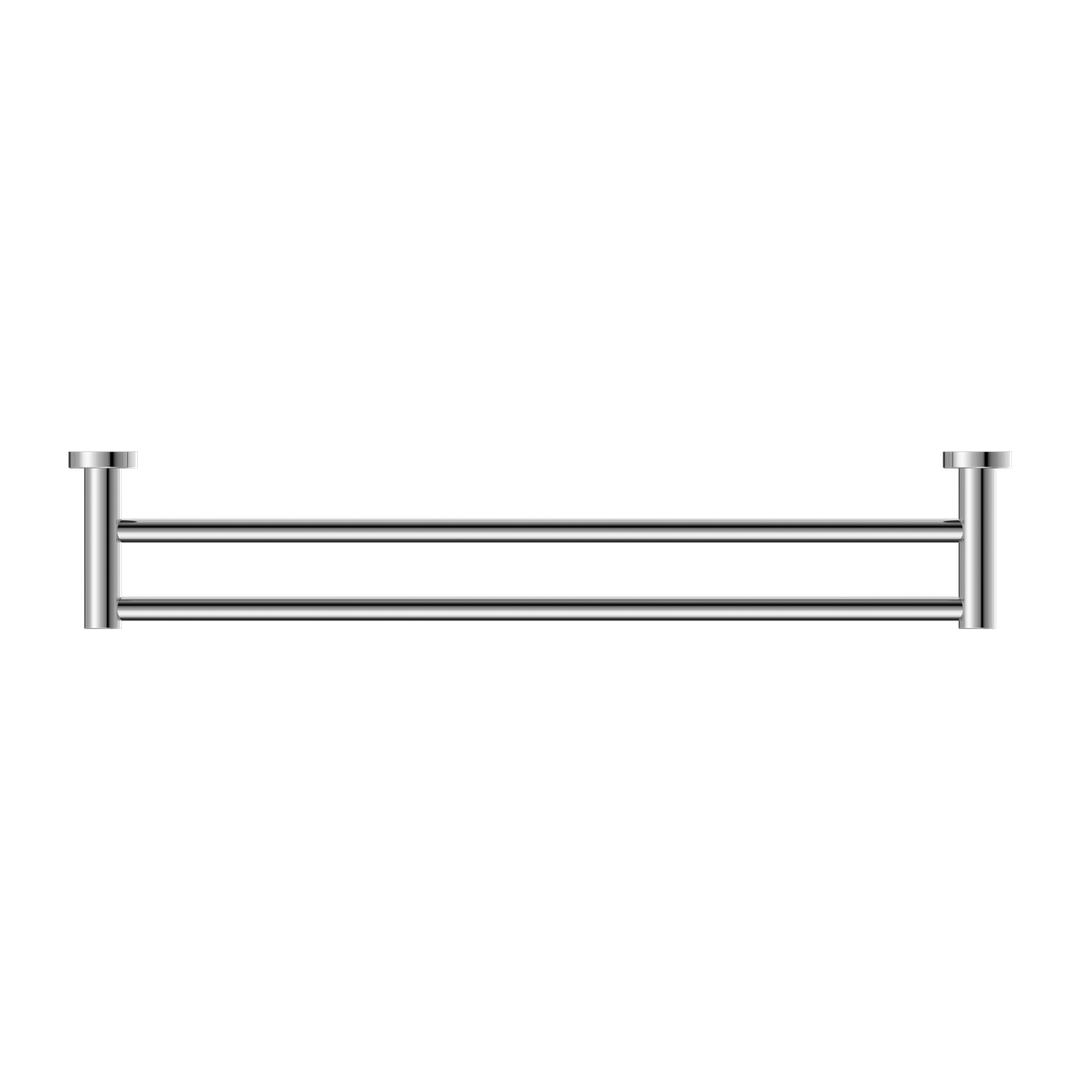 Nero Mecca Double Towel Rail 600Mm - Chrome