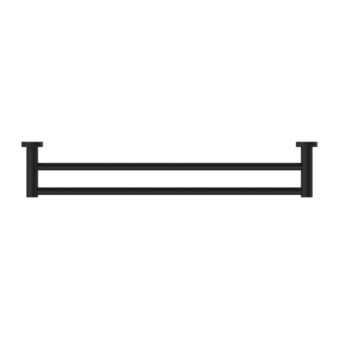 Nero Mecca Double Towel Rail 600Mm - Matte Black