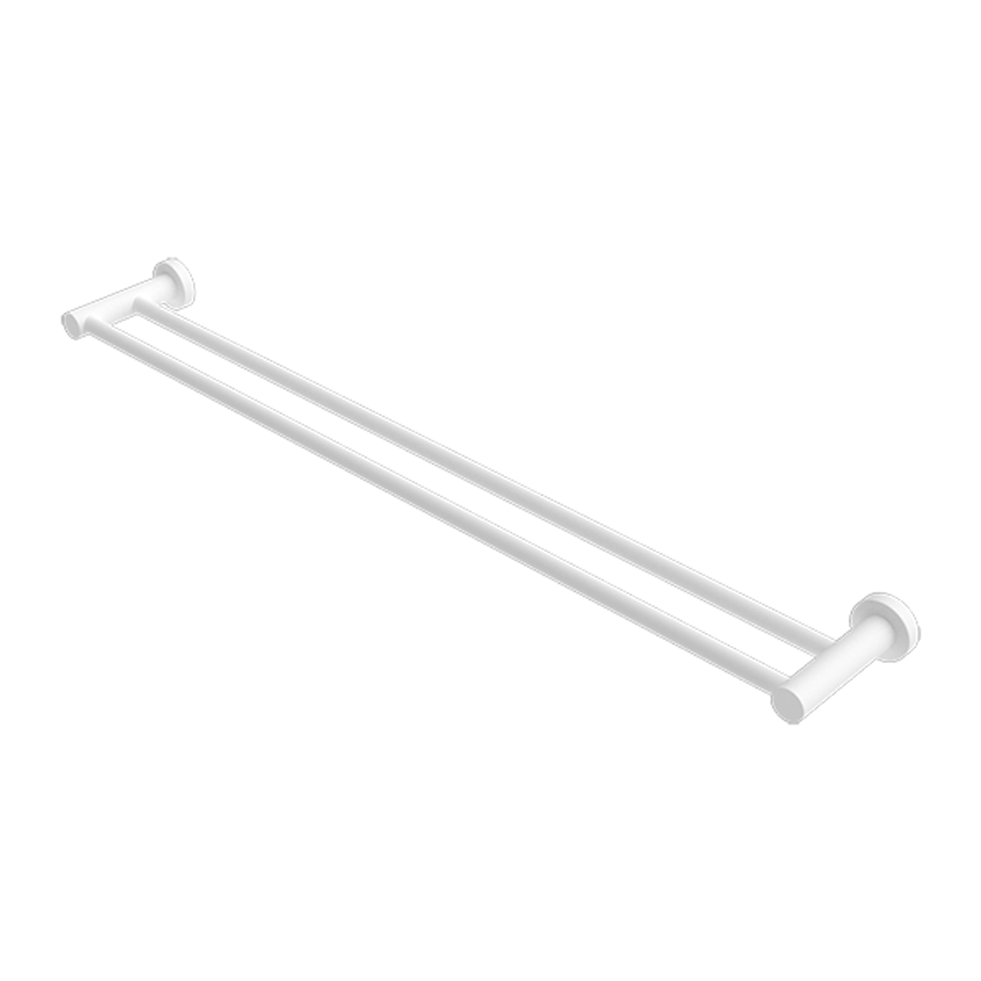 Nero Mecca Double Towel Rail 600Mm Matt White