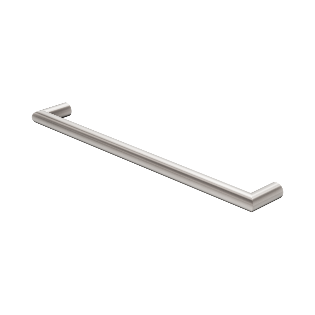 Mecca 240V Single Heated Nero Towel Rail - Brushed Nickel