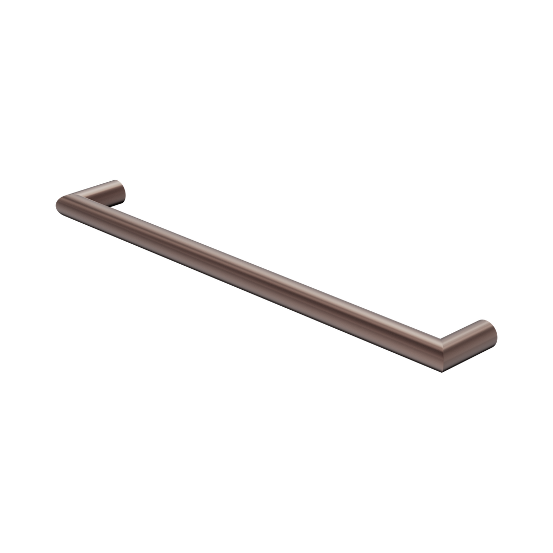 Nero Mecca 240V Single Heated Towel Rail - Brushed Bronze