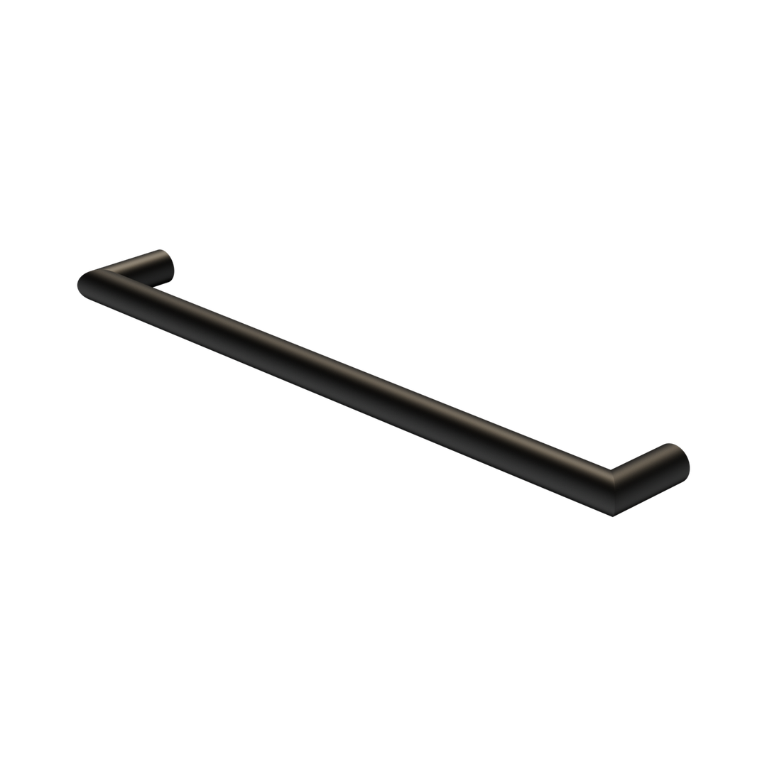 Nero Mecca 240V Single Heated Towel Rail - Matte Black
