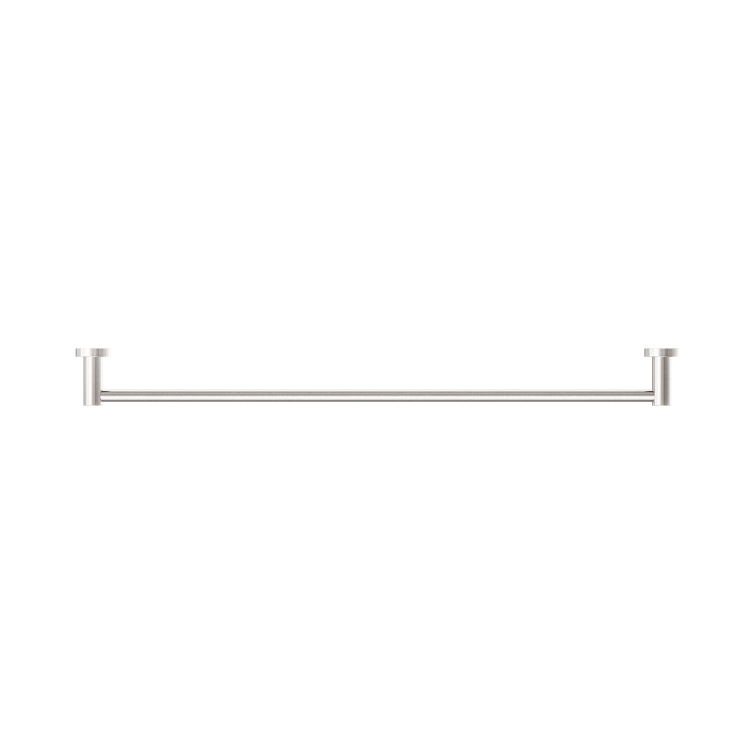 Nero Mecca Single Towel Rail 800Mm - Brushed Nickel