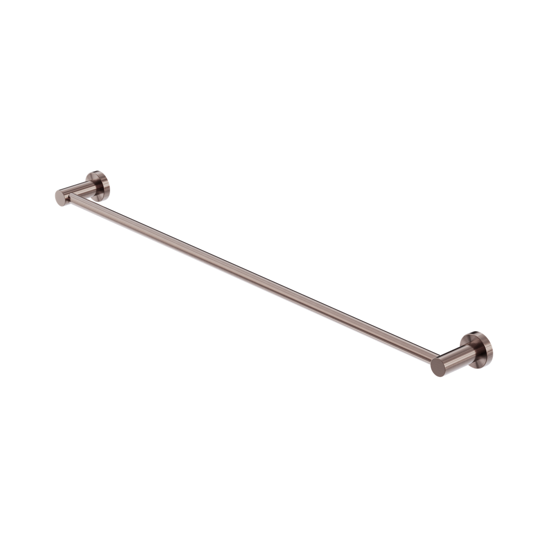 Nero Mecca Single Towel Rail 800Mm - Brushed Bronze