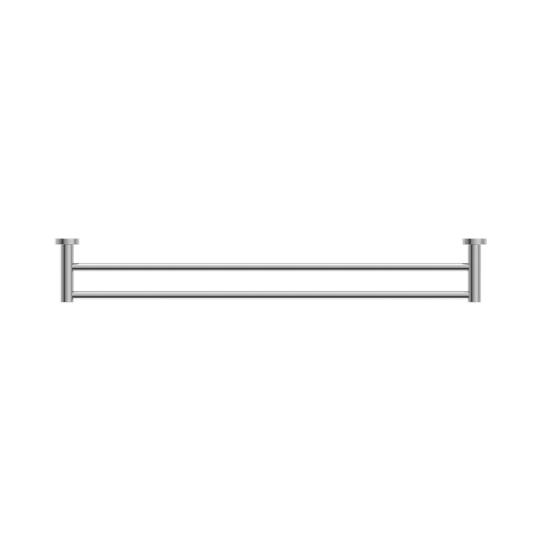 Nero Mecca Double Towel Rail 800Mm - Chrome