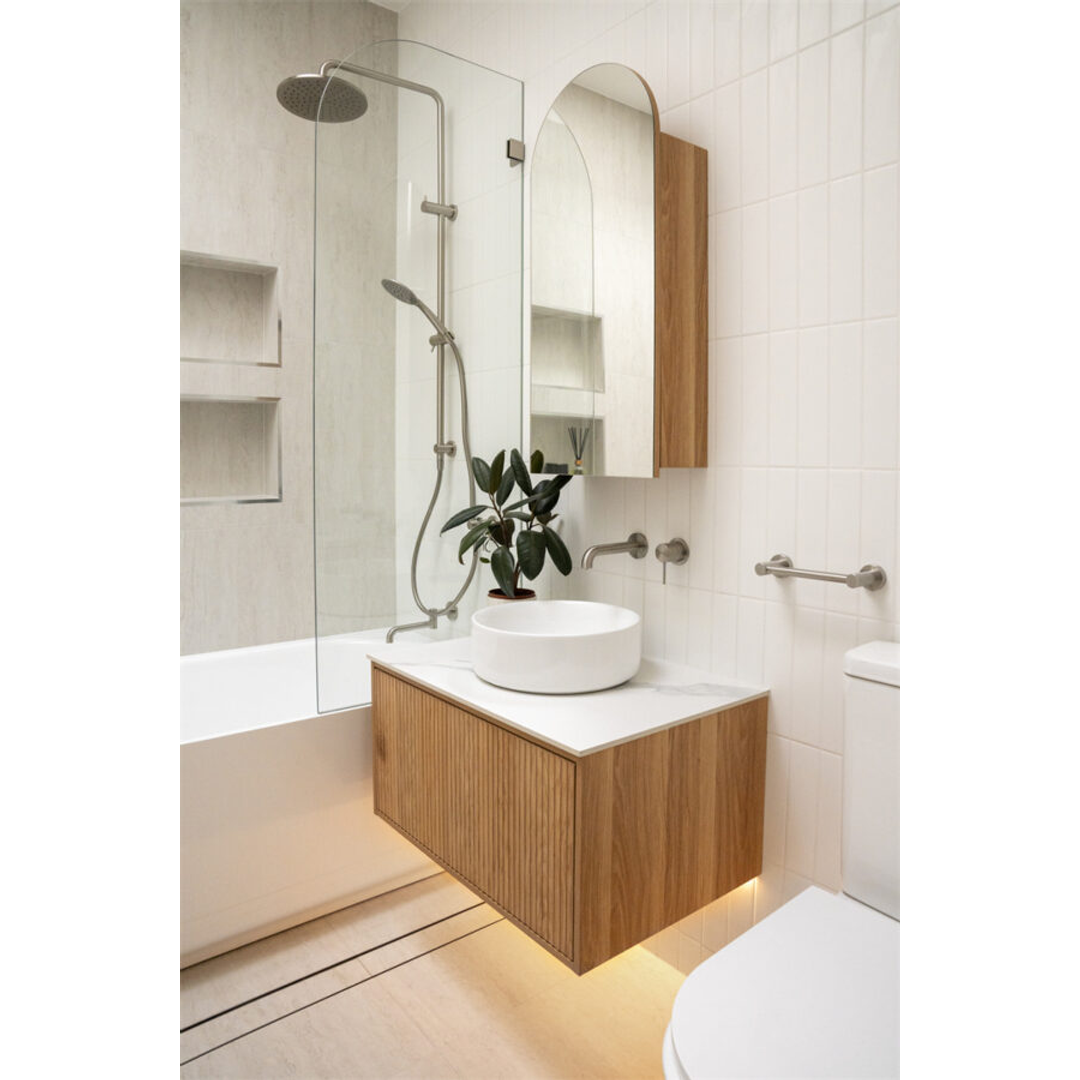 Mecca Wall Basin Nero Mixer Separate Back Plate 160mm Spout - Brushed Nickel