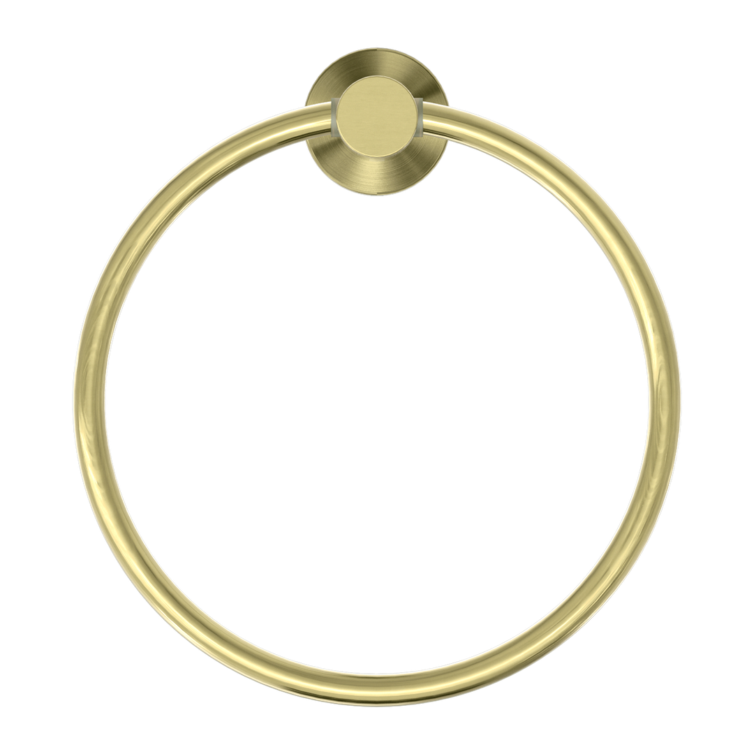 Nero Mecca Towel Ring Round - Brushed Gold