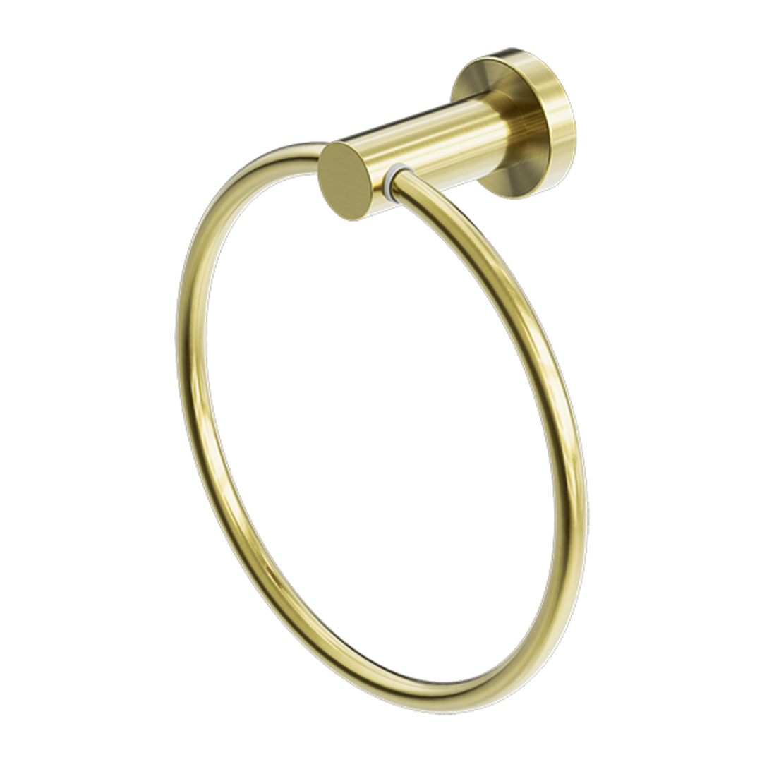 Nero Mecca Towel Ring Round - Brushed Gold