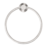 Nero Mecca Towel Ring Round - Brushed Nickel