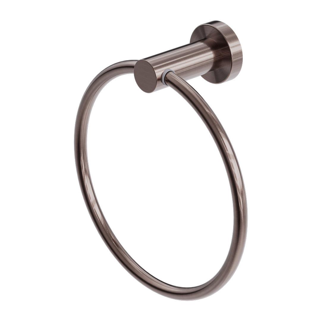 Nero Mecca Hand Towel Ring - Brushed Bronze