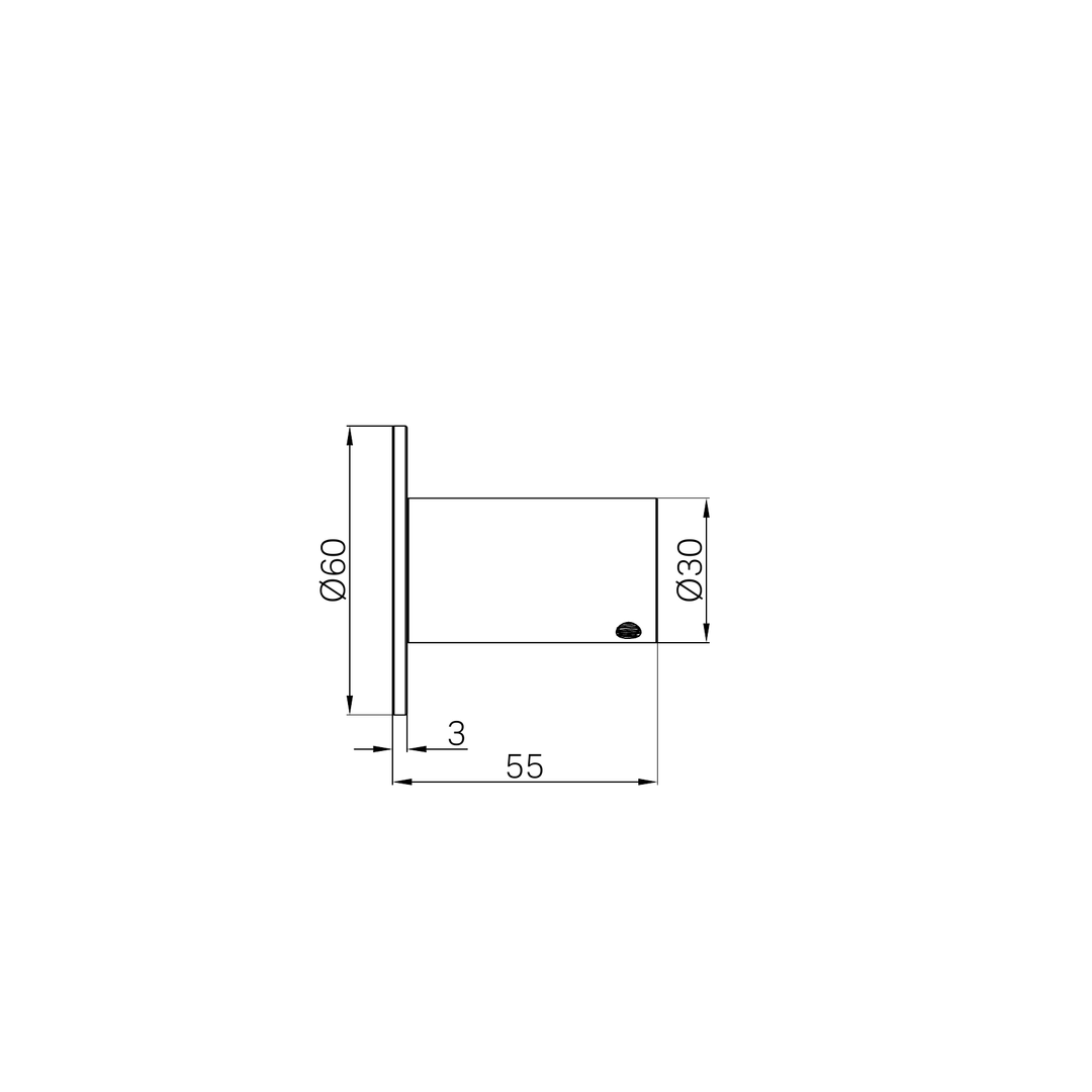 Mecca Nero Robe Hook Ii - Brushed Nickel