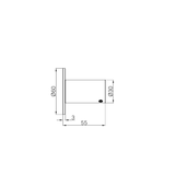 Mecca Nero Robe Hook Ii - Brushed Nickel