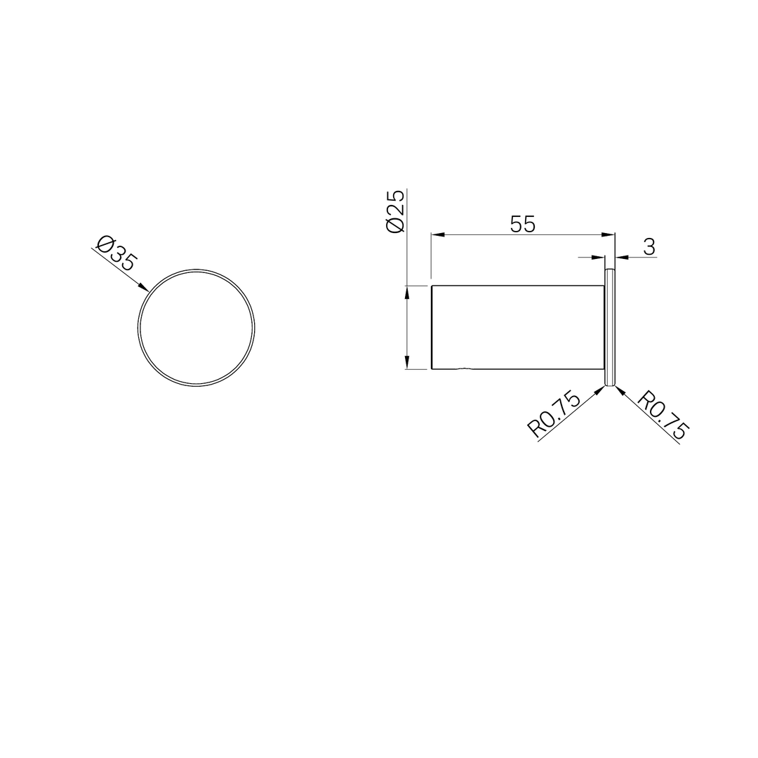 Mecca Nero Robe Hook Slim - Brushed Nickel