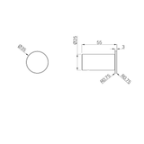 Mecca Nero Robe Hook Slim - Brushed Nickel