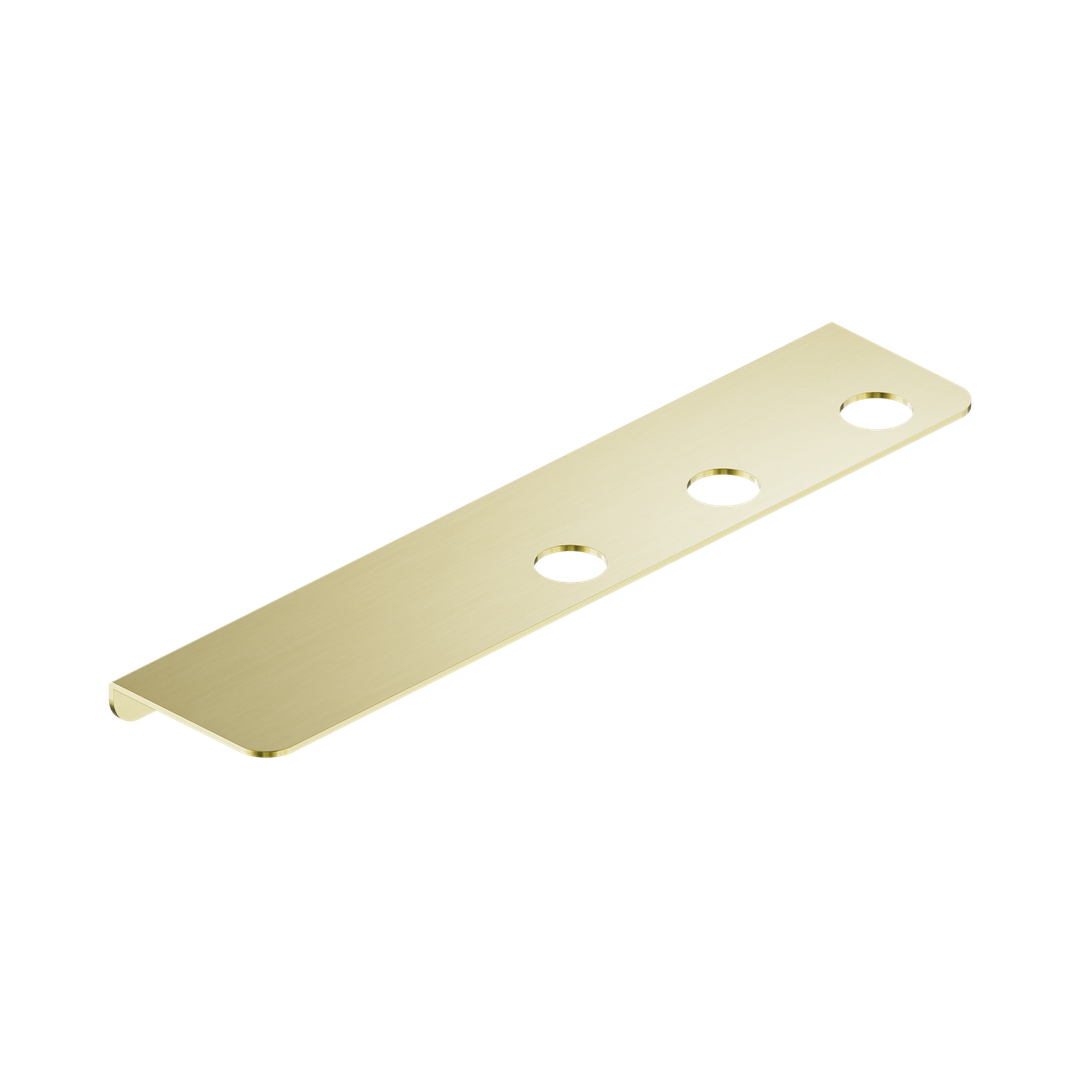 Nero Mecca Triple Soap Bottle Holder With Shelf - Brushed Gold