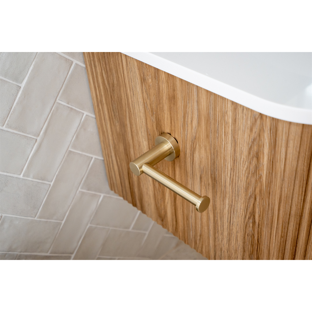 Mecca Nero Toilet Roll Holder - Brushed Gold