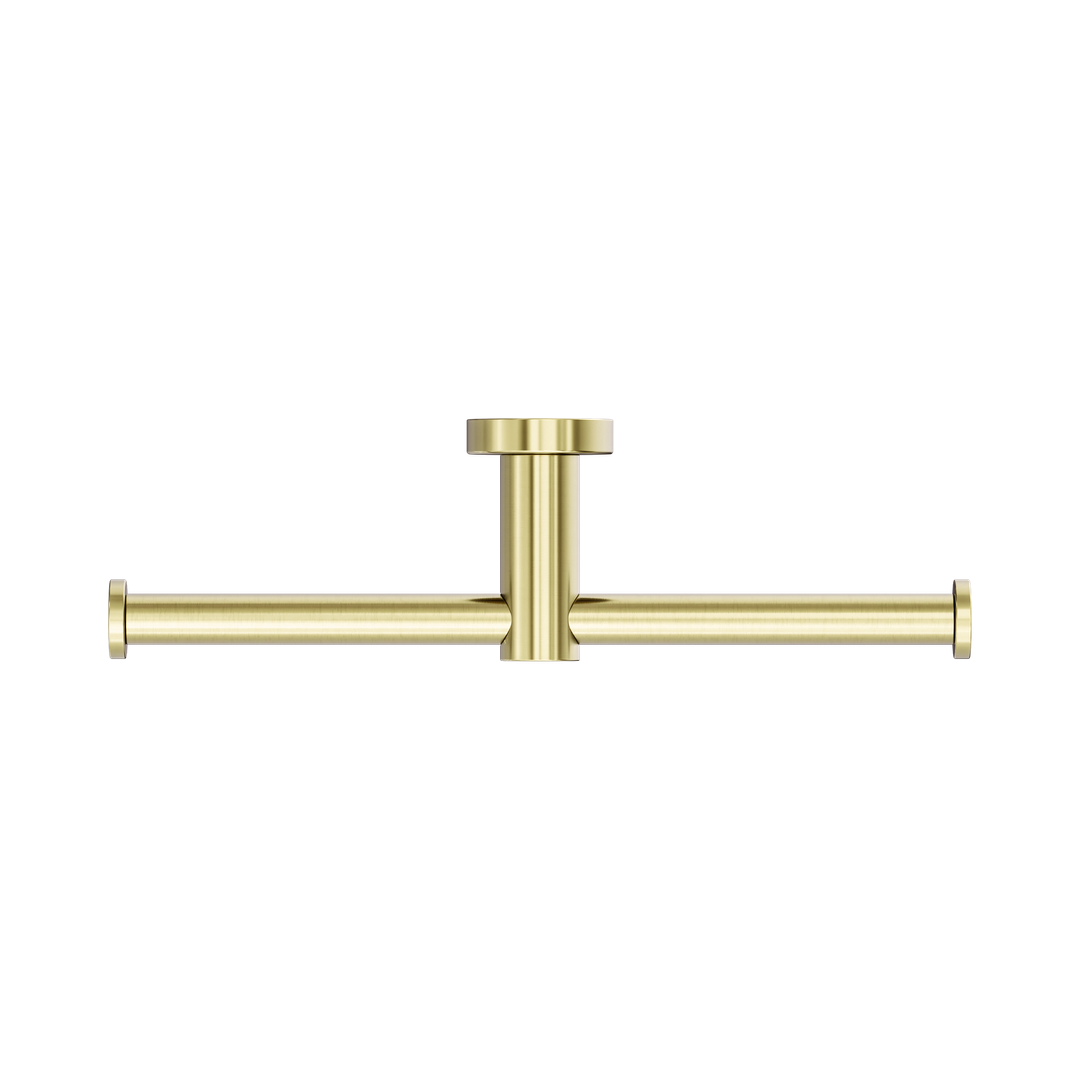 Mecca Double Nero Toilet Roll Holder - Brushed Gold Nr1986Dbg