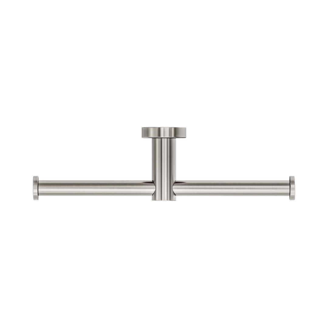 Mecca Double Nero Toilet Roll Holder - Brushed Nickel Nr1986Dbn