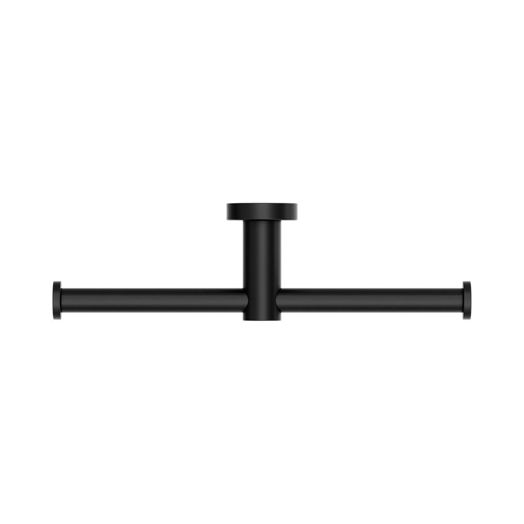 Mecca Double Nero Toilet Roll Holder - Matte Black