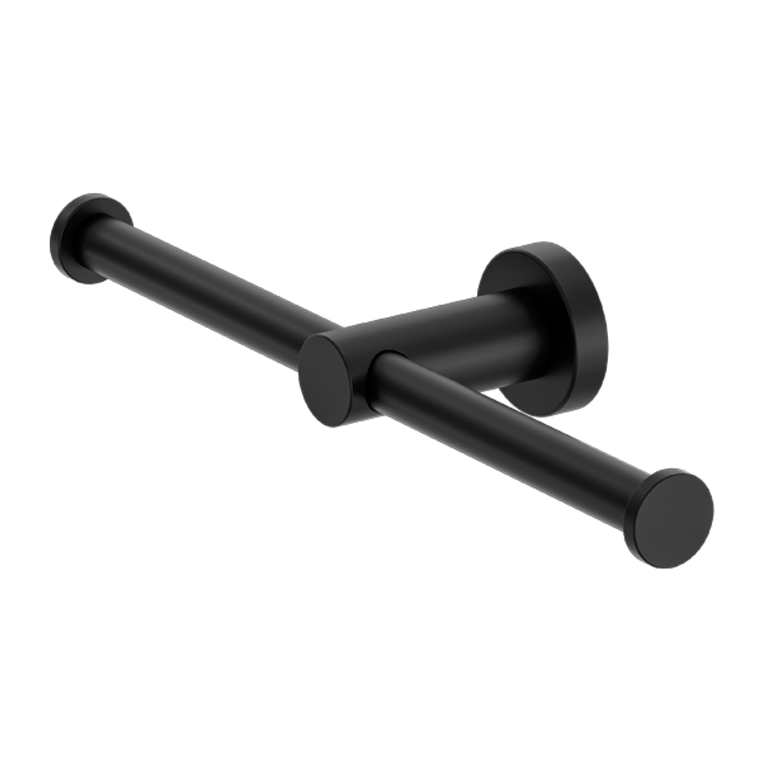 Nero Mecca Double Toilet Roll Holder - Matte Black