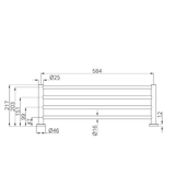 Nero Mecca Towel Rack - Matte White