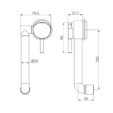 Caravan Low Profile Nero Mixer - Chrome