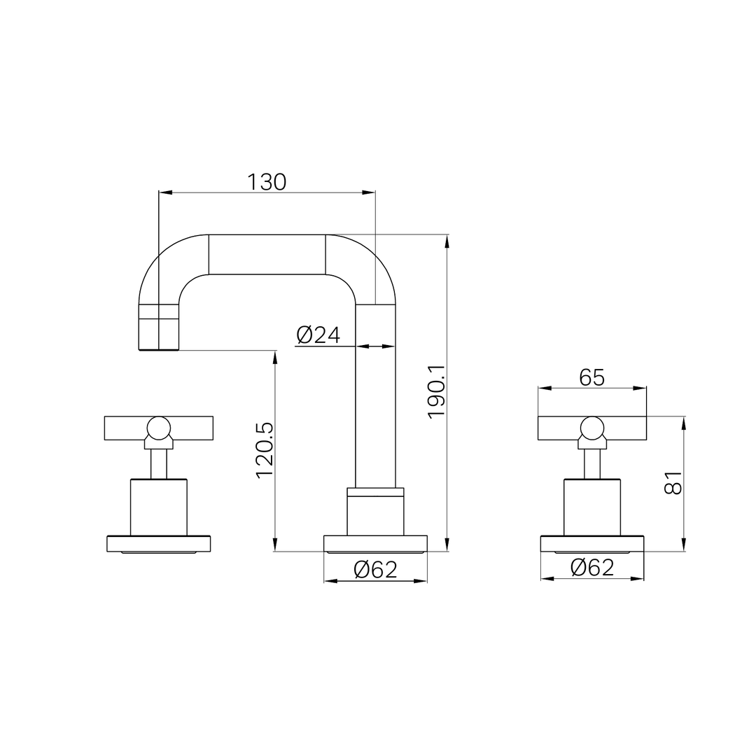 Nero X Plus Basin Set - Brushed Nickel