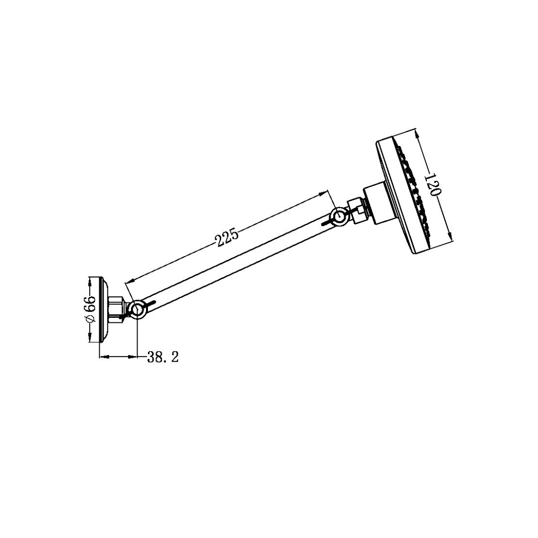X Plus All Direction Nero Shower Head - Matt Black